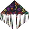 Fringe Delta Kite - Black Peace