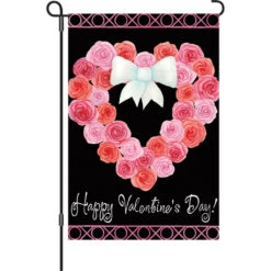 12 In. Flag- Valentine Wreath