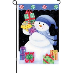 12 In. Flag - Snowman Presents
