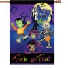 28 In. Halloween House Flag - Trick-or-Treater Monsters -SkyHigh Kites 52065g trick or treaters