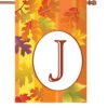 28 In. Fall Monogram Flag - J
