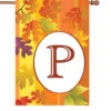 28 In. Fall Monogram Flag - P