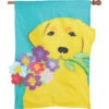 Applique Flag - Golden Retriever