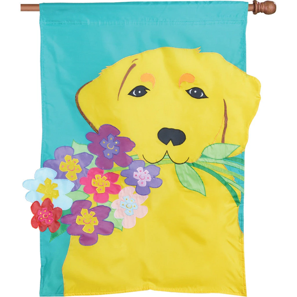 Applique Flag - Golden Retriever 3 Applique Flag - Golden Retriever