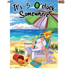 28 In. Flag - Beach Gnome