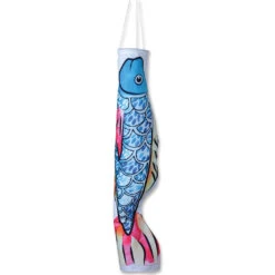 Koi Windsock - Dapple Blue Fish