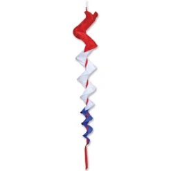 SoundWinds Large Fusilli Spinning Windsock - Patriotic
