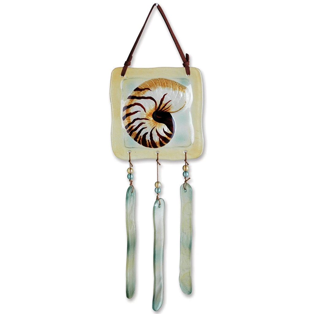 Glass Terra Wind Chime - Nautilus 3 Glass Terra Wind Chime - Nautilus
