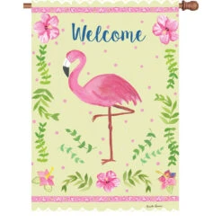 28 In. Flag - Coastal Flamingo